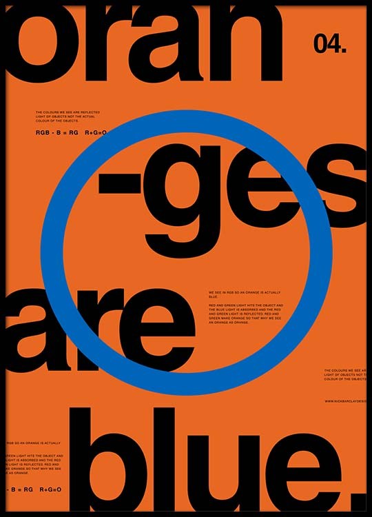 dialog farvestof bison Oranges Are Blue Poster