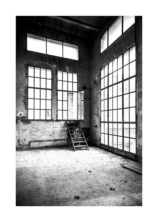 Abandoned Building Poster / Black & white at Desenio AB (3290)