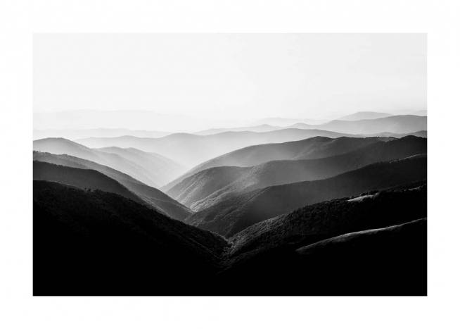 Carpathian Mountains Poster / Black & white at Desenio AB (3306)