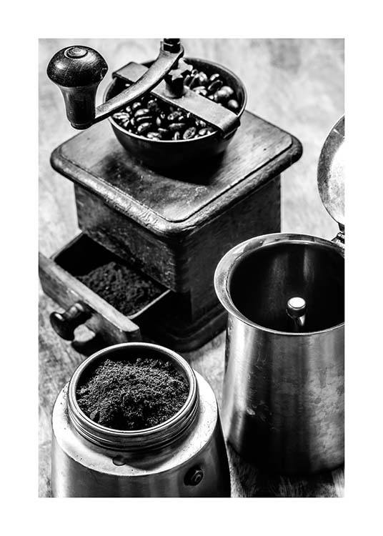 Moka Espresso Poster / Black & white at Desenio AB (3331)