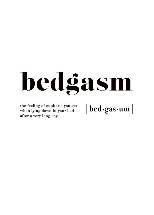 Bedgasm Poster / Text posters at Desenio AB (3345)