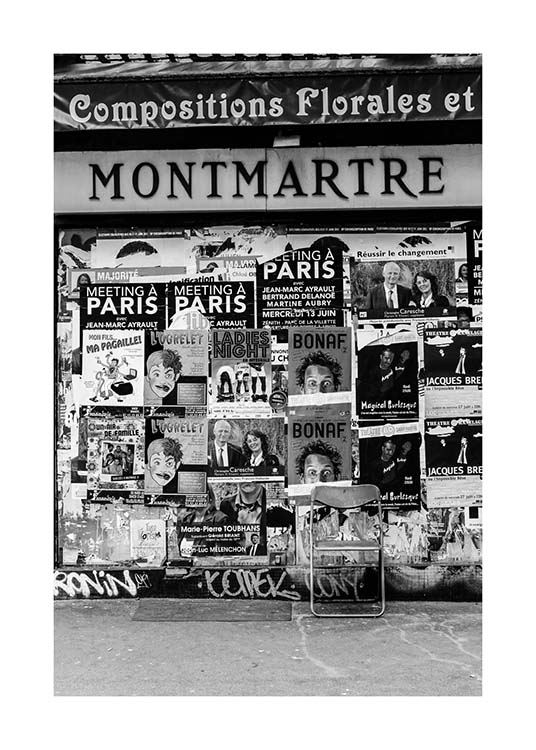 Montmartre Poster / Black & white at Desenio AB (3431)