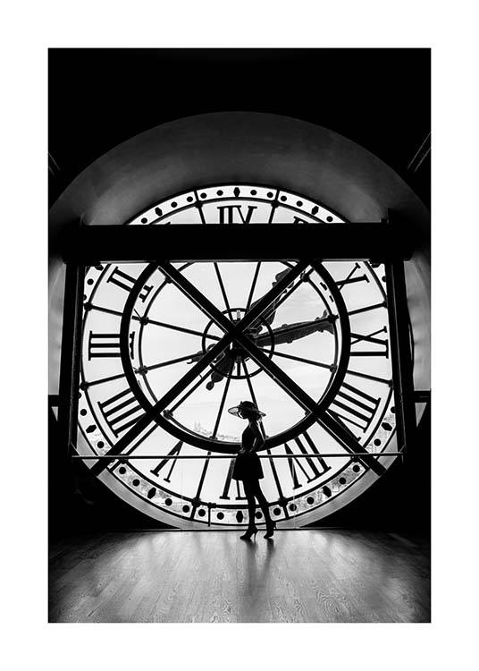 What's The Time? Poster / Black & white at Desenio AB (3434)