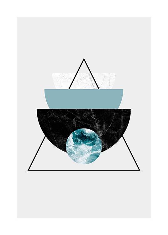 Graphic Half Moon Triangle Poster / Art prints at Desenio AB (3589)