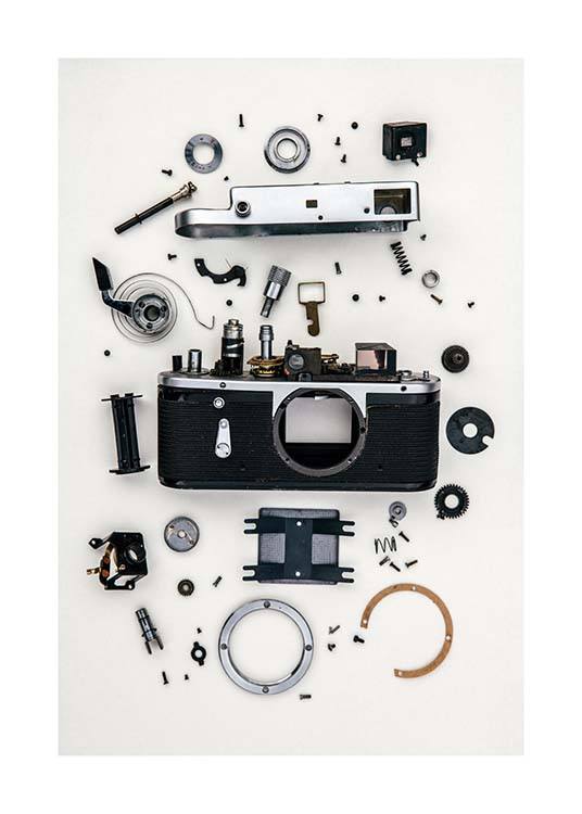 Disassembled Camera Poster / Photography at Desenio AB (3732)