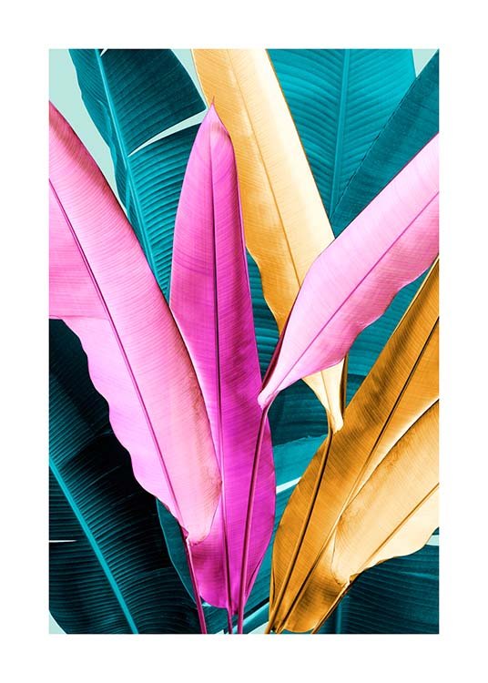 Neon Leaves Two Poster / Botanical at Desenio AB (3768)