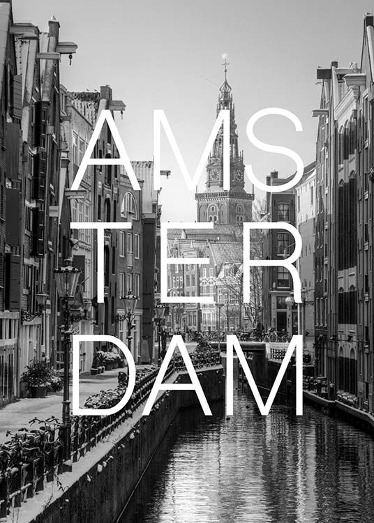 Amsterdam B&W Poster / Black & white at Desenio AB (3846)