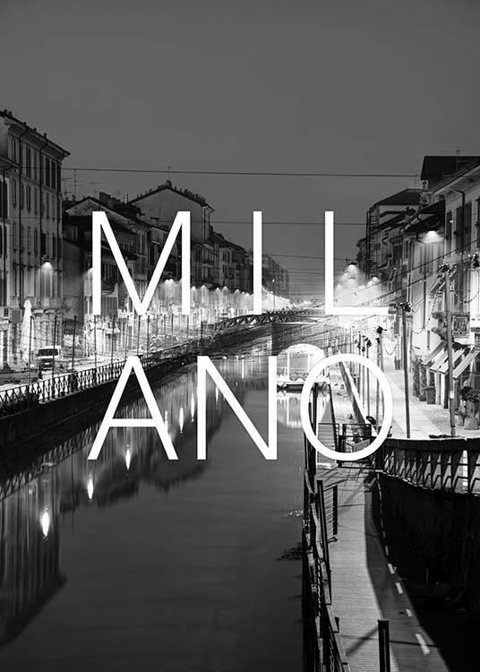 Milano B&W Poster / Black & white at Desenio AB (3850)