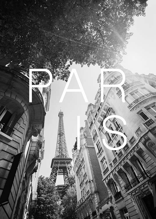 Paris B&W Poster / Black & white at Desenio AB (3852)
