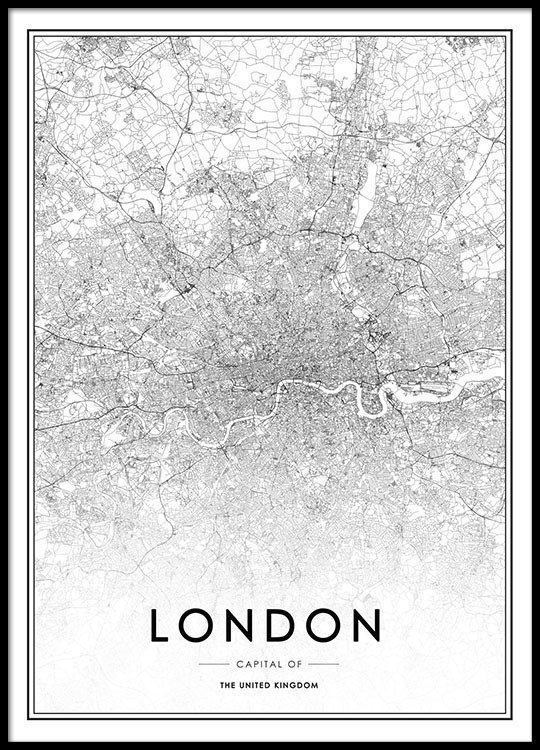 london tavla karta Poster with London map | Art poster – desenio.com