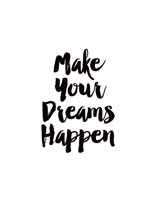 Make Dreams Happen, Poster / Kids posters at Desenio AB (8184)