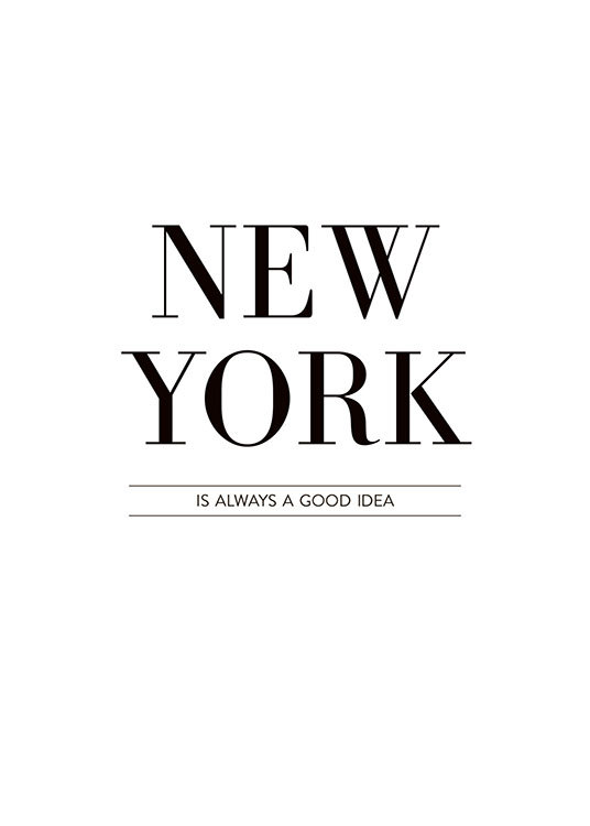 New York Is Always, Poster / Text posters at Desenio AB (8254)