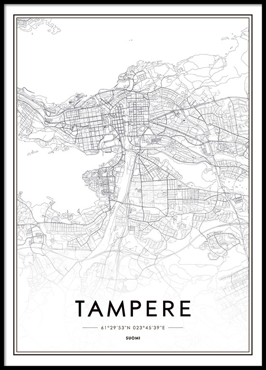 tampere kartta google maps Tampere, Poster