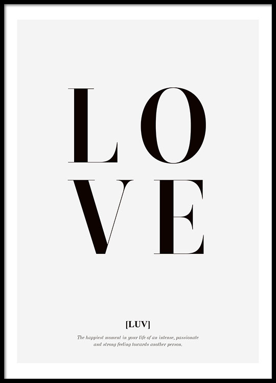 Download Graphic poster with the word â€˜Loveâ€™, typography poster ...