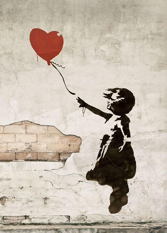 Girl With Love Balloon, Poster / Art prints at Desenio AB (8448)