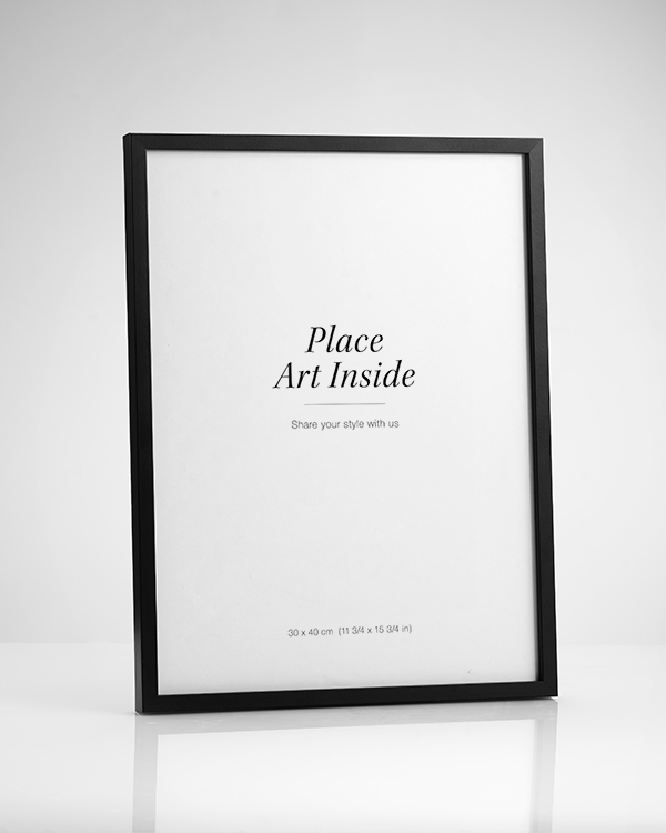 - Black wood frame fitting for posters in 13x18