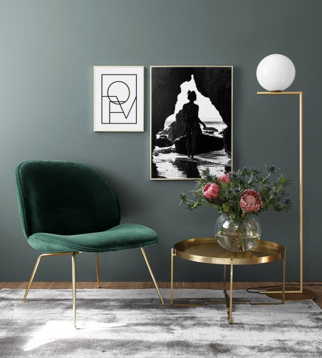 Inspiration for black and white decor. Wall art in black and white