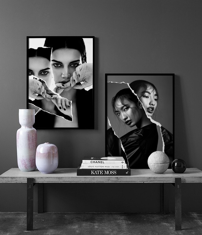 Inspiration for black and white decor. Wall art in black and white ...