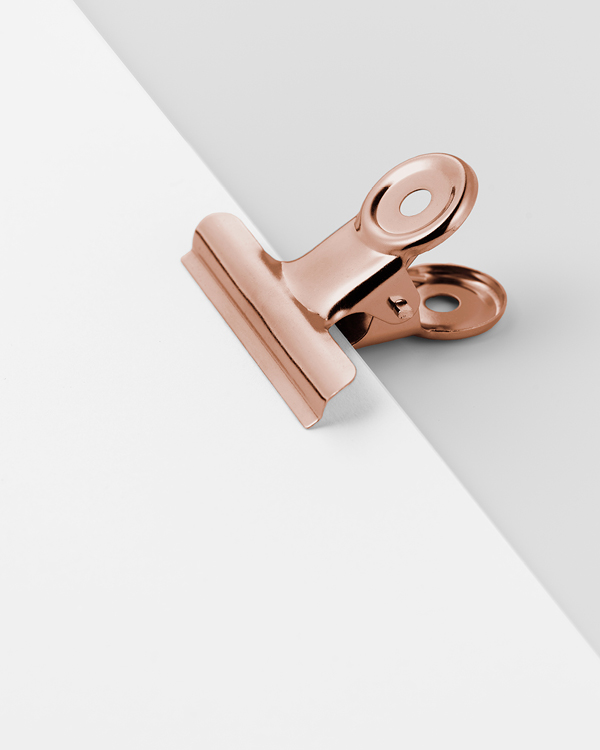  – Metal copper clip for hanging up posters and prints