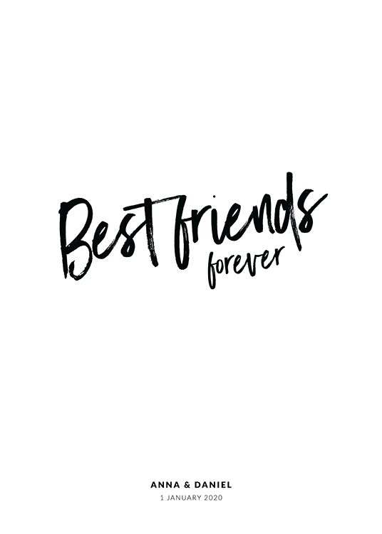 Best Friends Forever Personal Poster / Personalized Names at Desenio AB (pp0220)