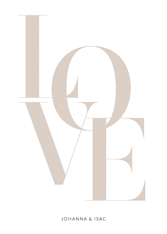 Love Beige Personal Poster / Typography at Desenio AB (pp0248)