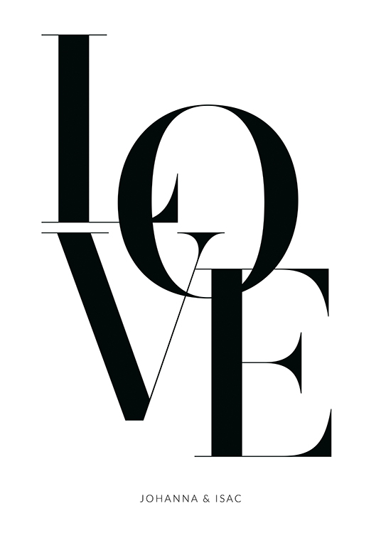 Love BW Personal Poster / Typography at Desenio AB (pp0249)