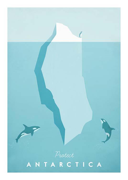 Antarctica Travel Poster / Vintage at Desenio AB (pre0005)