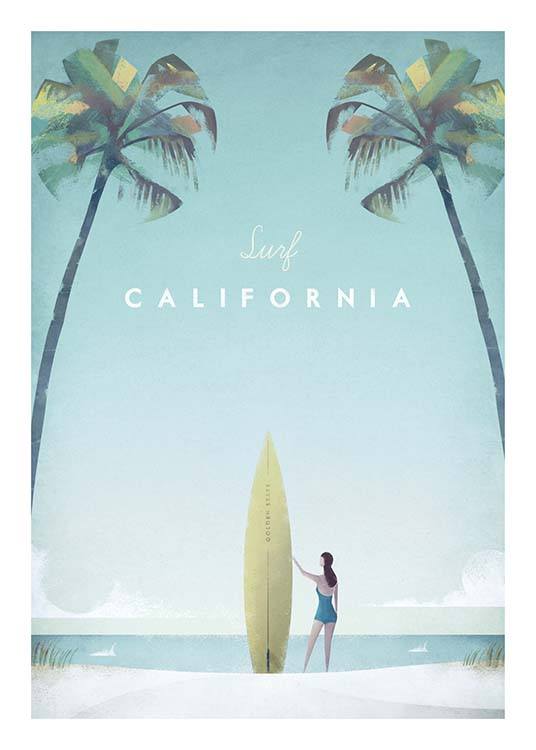 California Travel Poster / Vintage at Desenio AB (pre0008)
