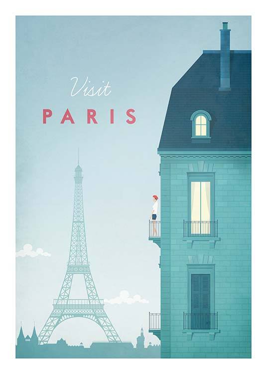 Paris Travel Poster / Vintage at Desenio AB (pre0013)