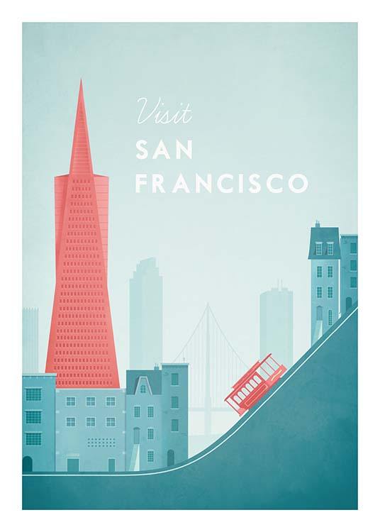 San Francisco Travel Poster / Vintage at Desenio AB (pre0014)