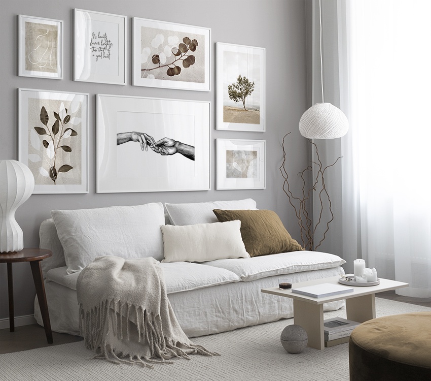 Beige harmonious illustrations