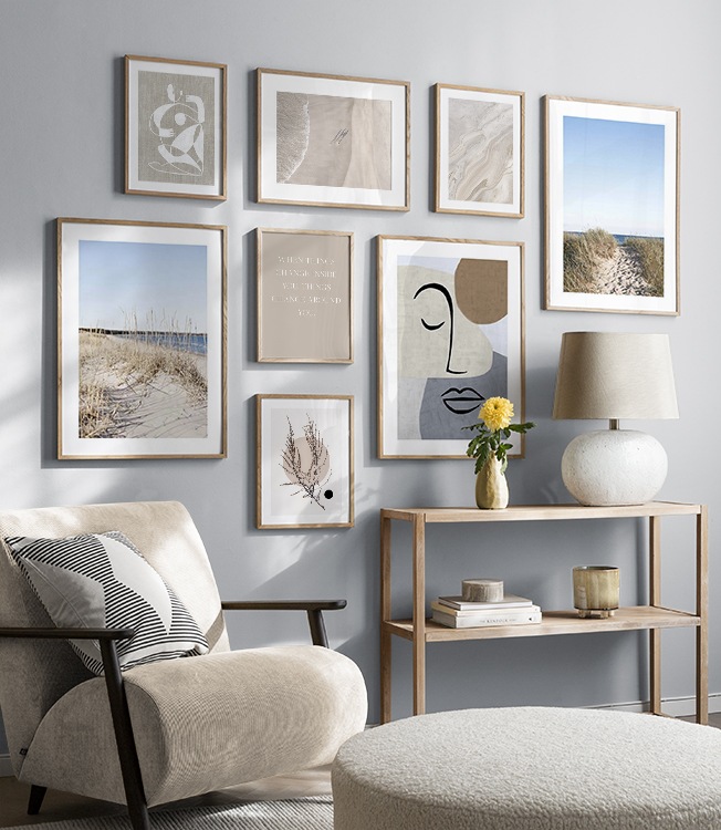 Seaside gallery wall