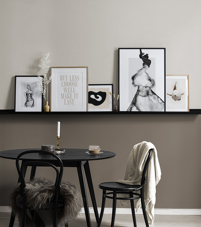 Artsy Kitchen gallery wall Stylish kitchen