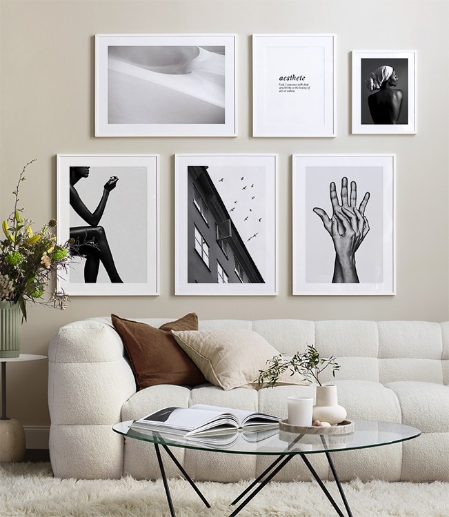 Inspiration for black and white decor. Wall art in black and white ...