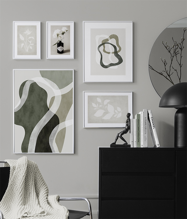 Abstract art prints for the hallway